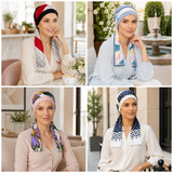 EmpowerWrap Headwear - Bamboo Cap with Attached Scarf