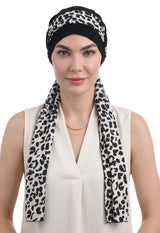 EmpowerWrap Headwear - Bamboo Cap with Attached Scarf