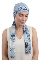 EmpowerWrap Headwear - Bamboo Cap with Attached Scarf