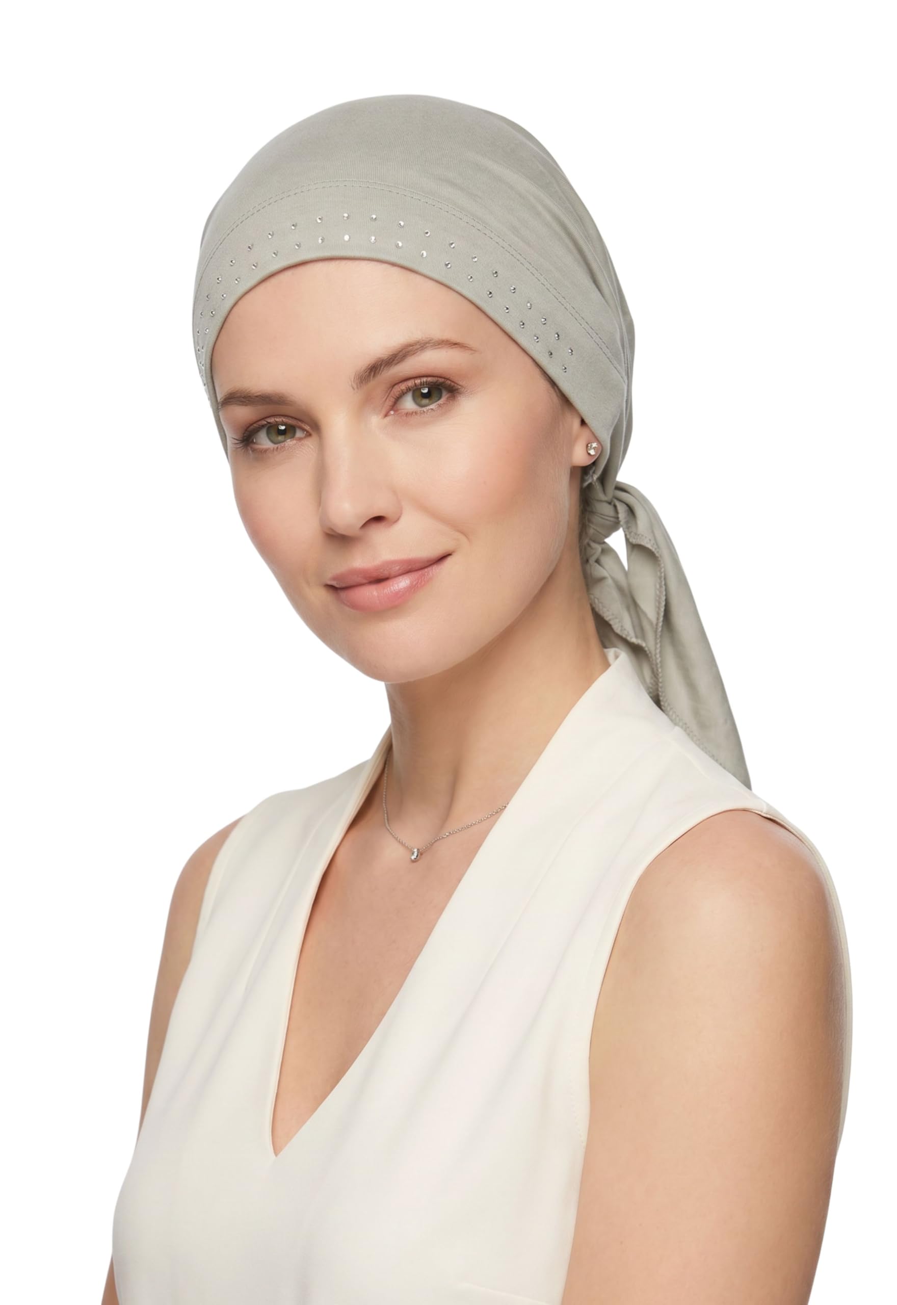 Jewelled Front Pre-Tied Bamboo Bandana