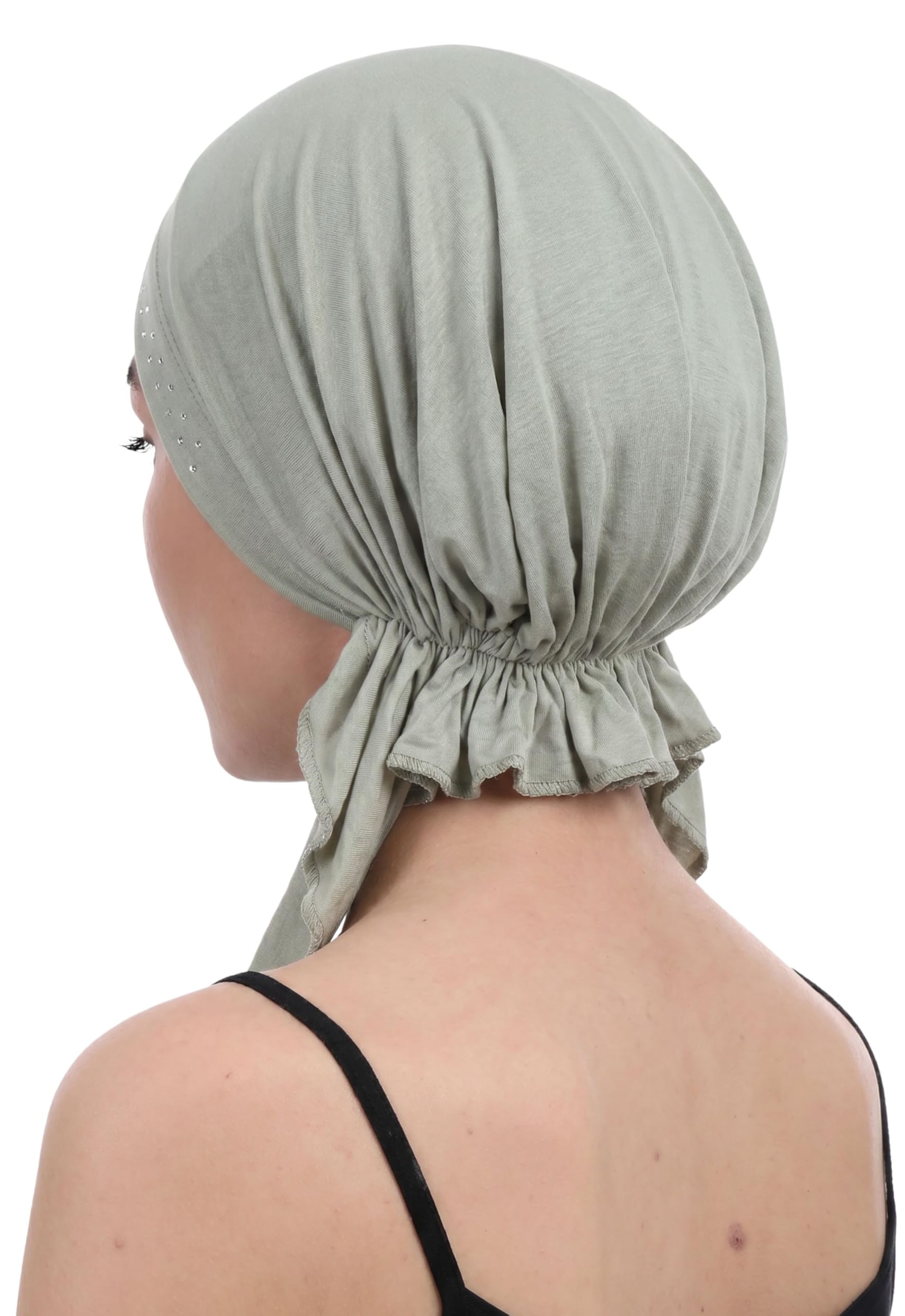 Jewelled Front Pre-Tied Bamboo Bandana