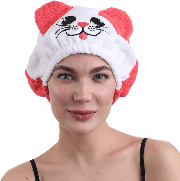 Deresina Hair Towel Cotton Cap (Cat )