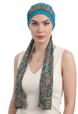 EmpowerWrap Headwear - Bamboo Cap with Attached Scarf