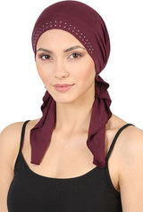 Jewelled Front Pre-Tied Bamboo Bandana