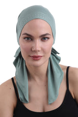 Jewelled Front Pre-Tied Bamboo Bandana