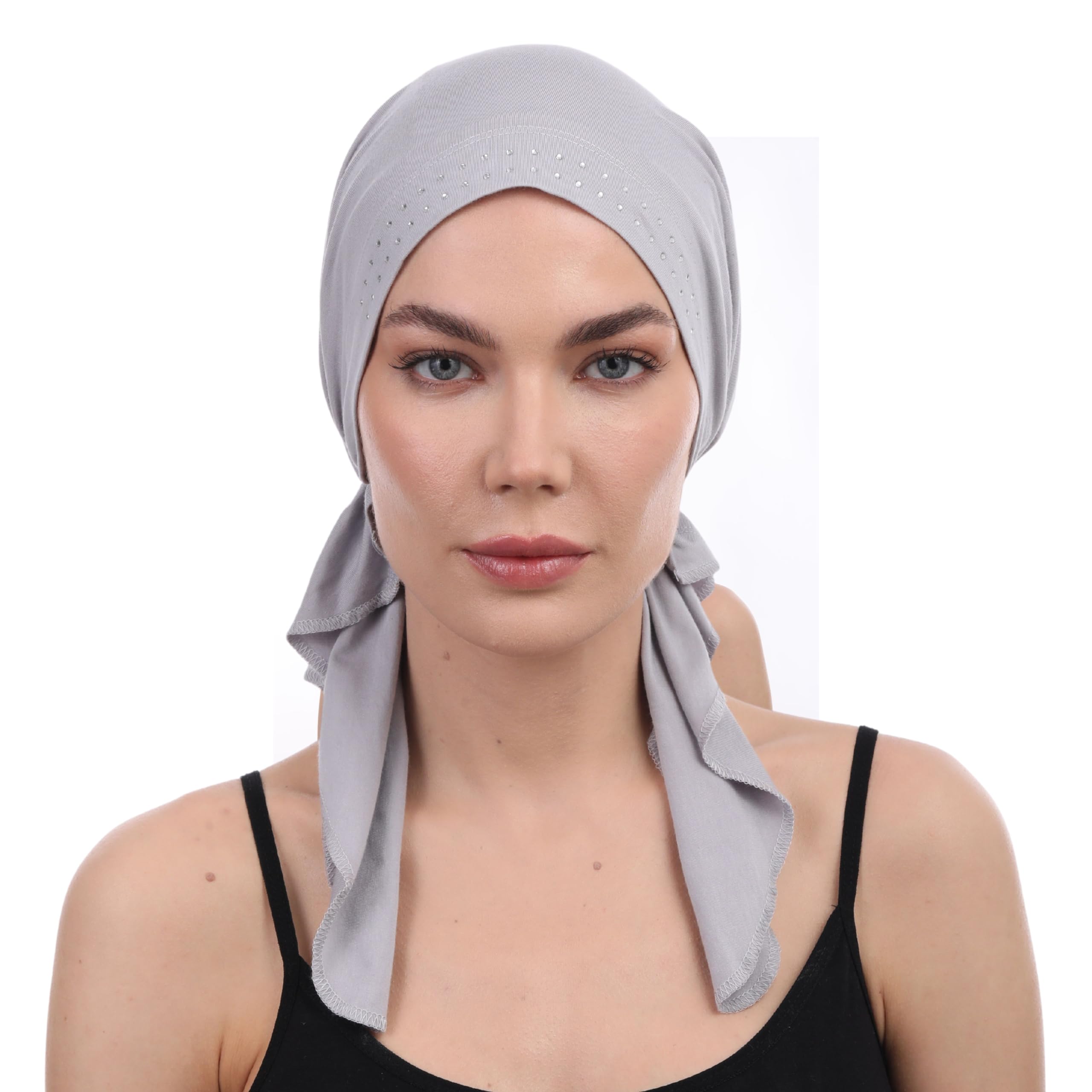 Jewelled Front Pre-Tied Bamboo Bandana
