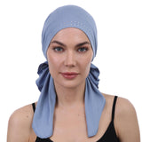 Jewelled Front Pre-Tied Bamboo Bandana
