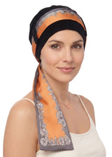 EmpowerWrap Headwear - Bamboo Cap with Attached Scarf