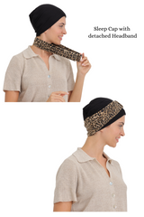 Extra Wide Crossed Headband with Cap - 2 in 1