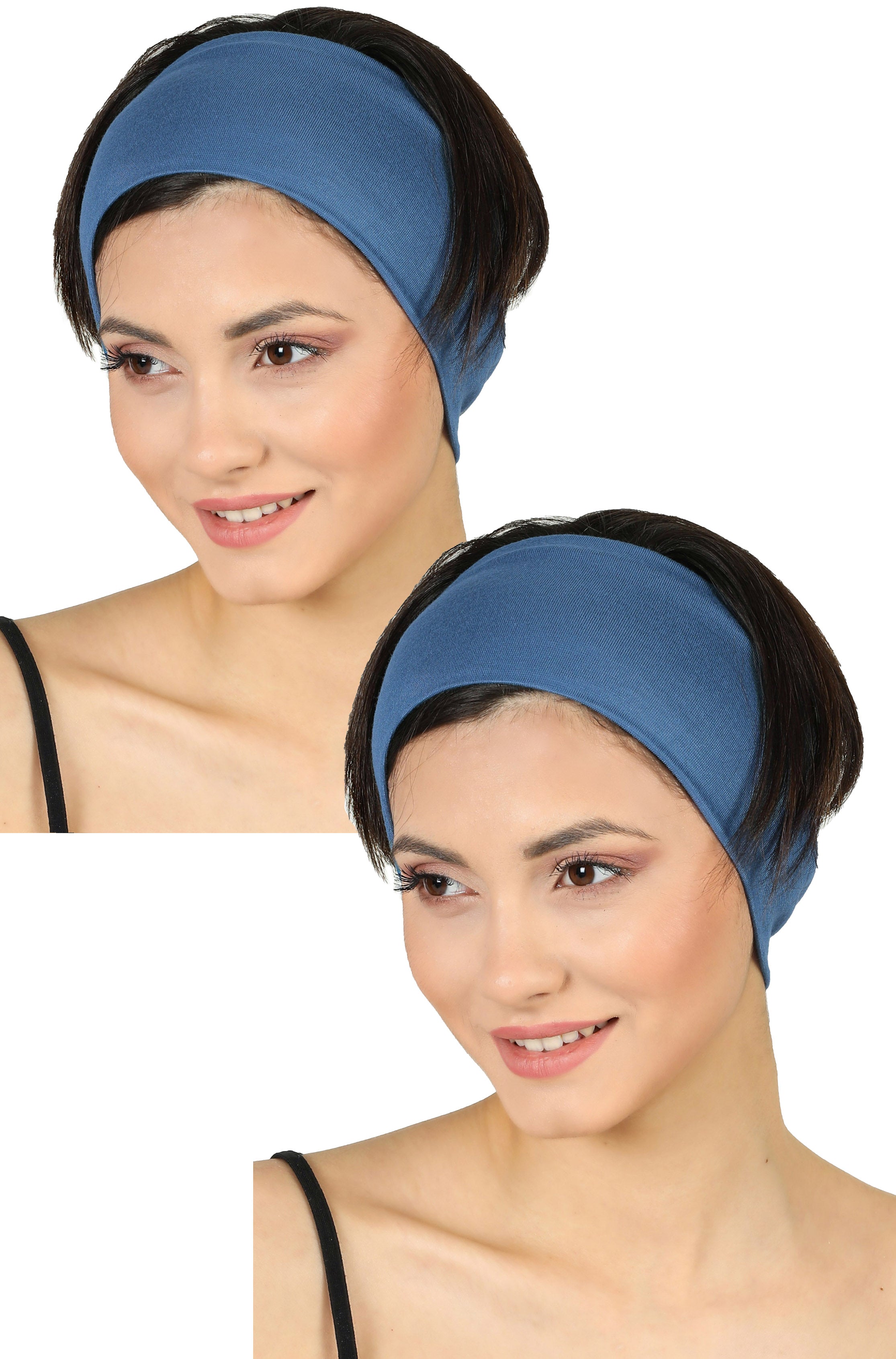 Extra Wide Plain Headband - Set of Two