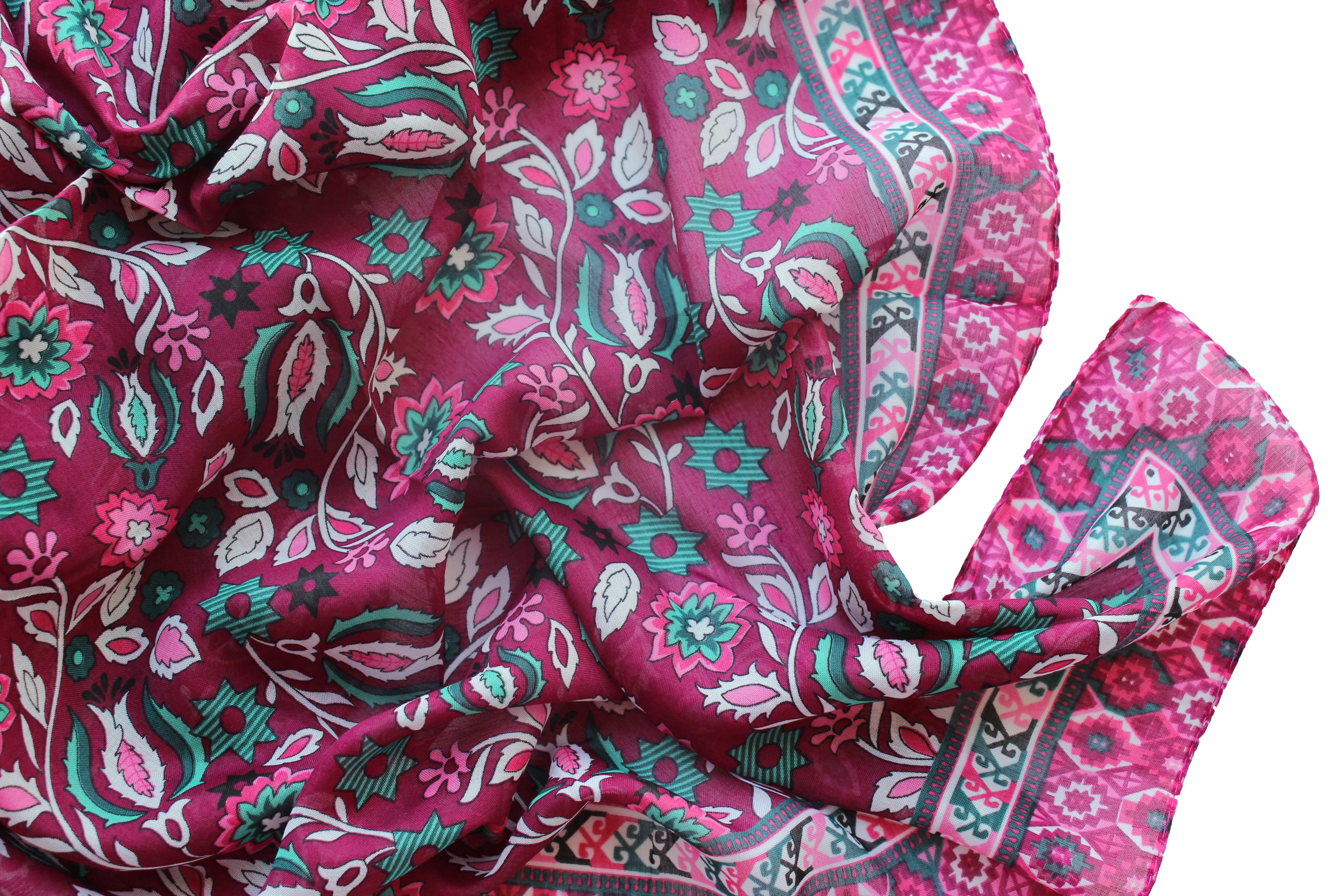 Deep Pink in all-over print