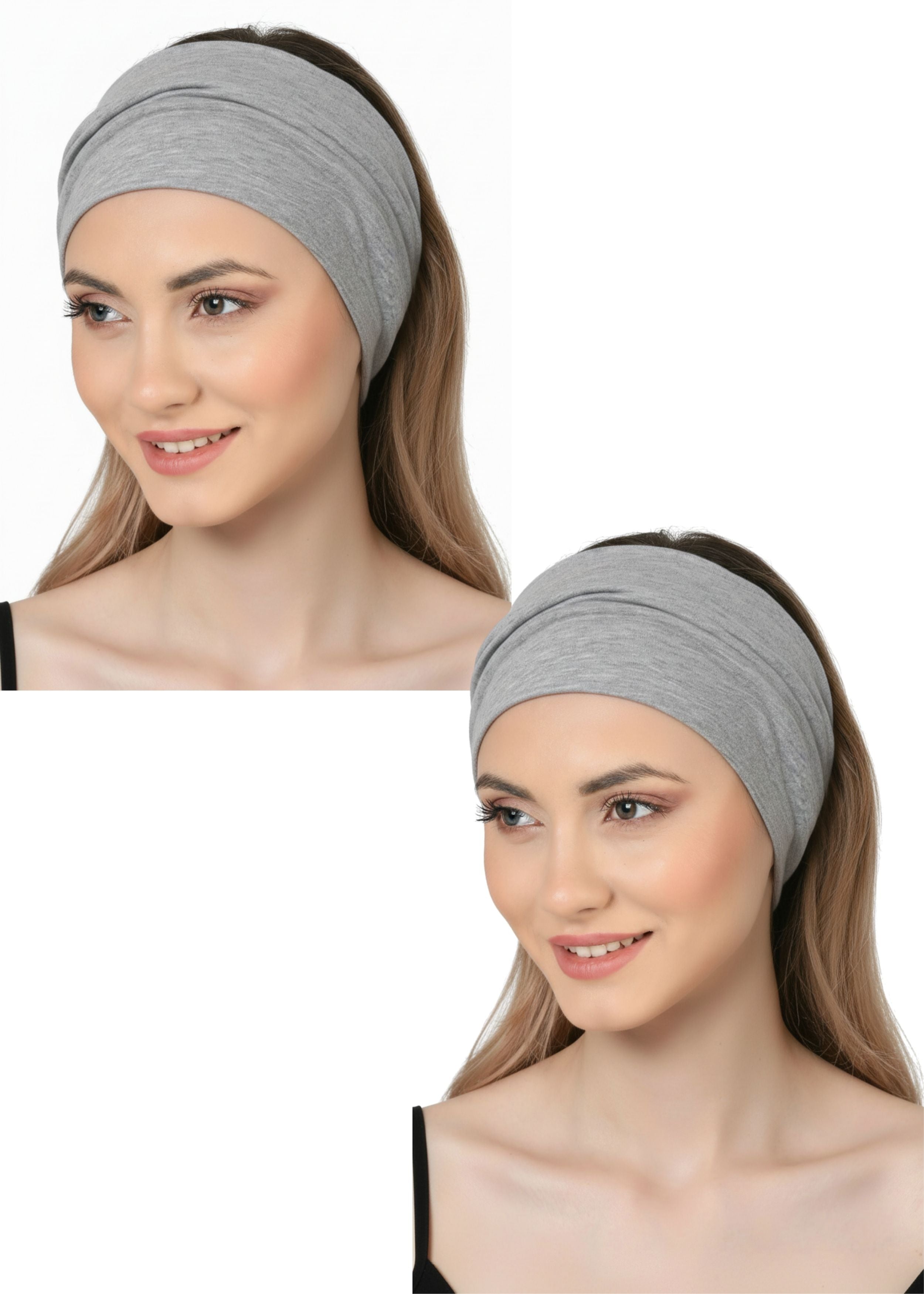 Extra Wide Plain Headband - Set of Two