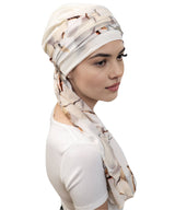 Sunrise Cap with Attached Scarf
