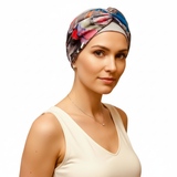 Taupe Cap with Grey Abstract Headband