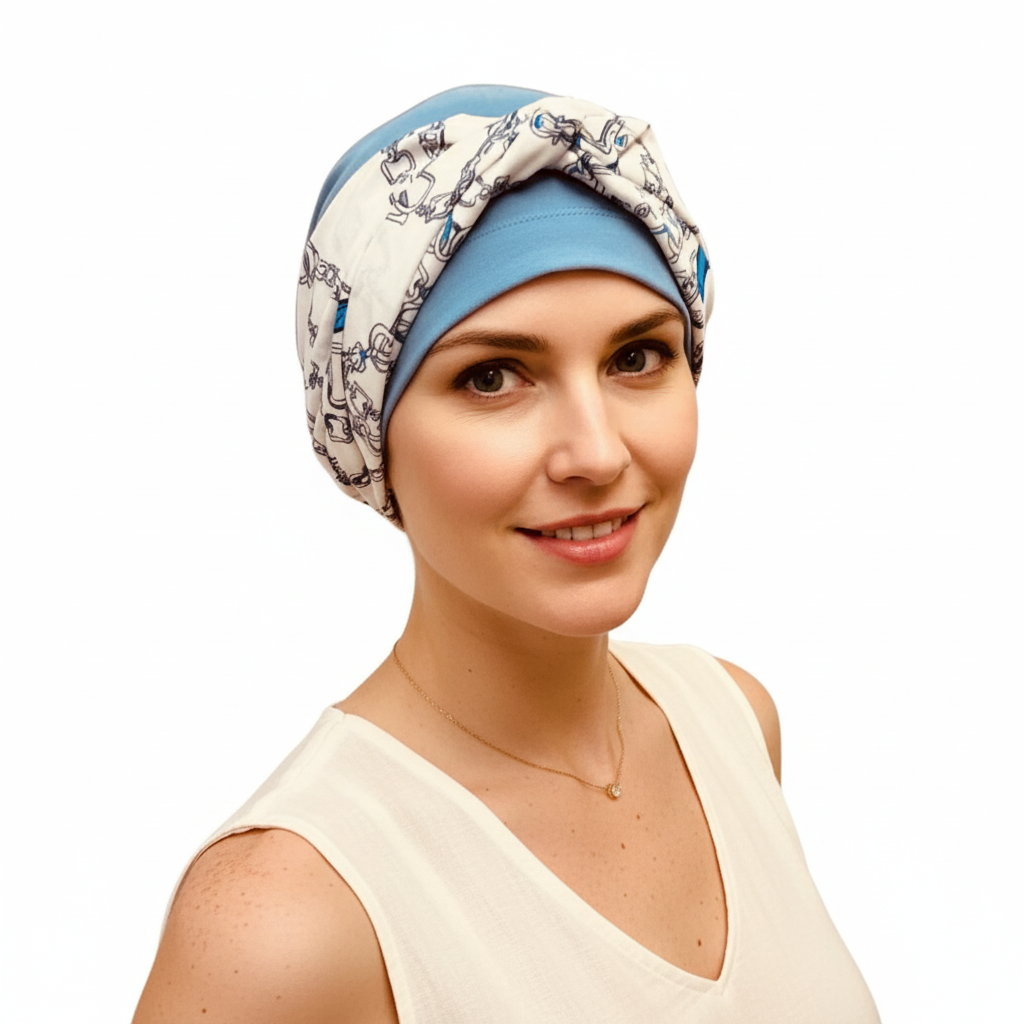 Carolina Cap with White Chain Headband