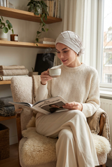 Diamond Patterned Hat with Georgette Flower