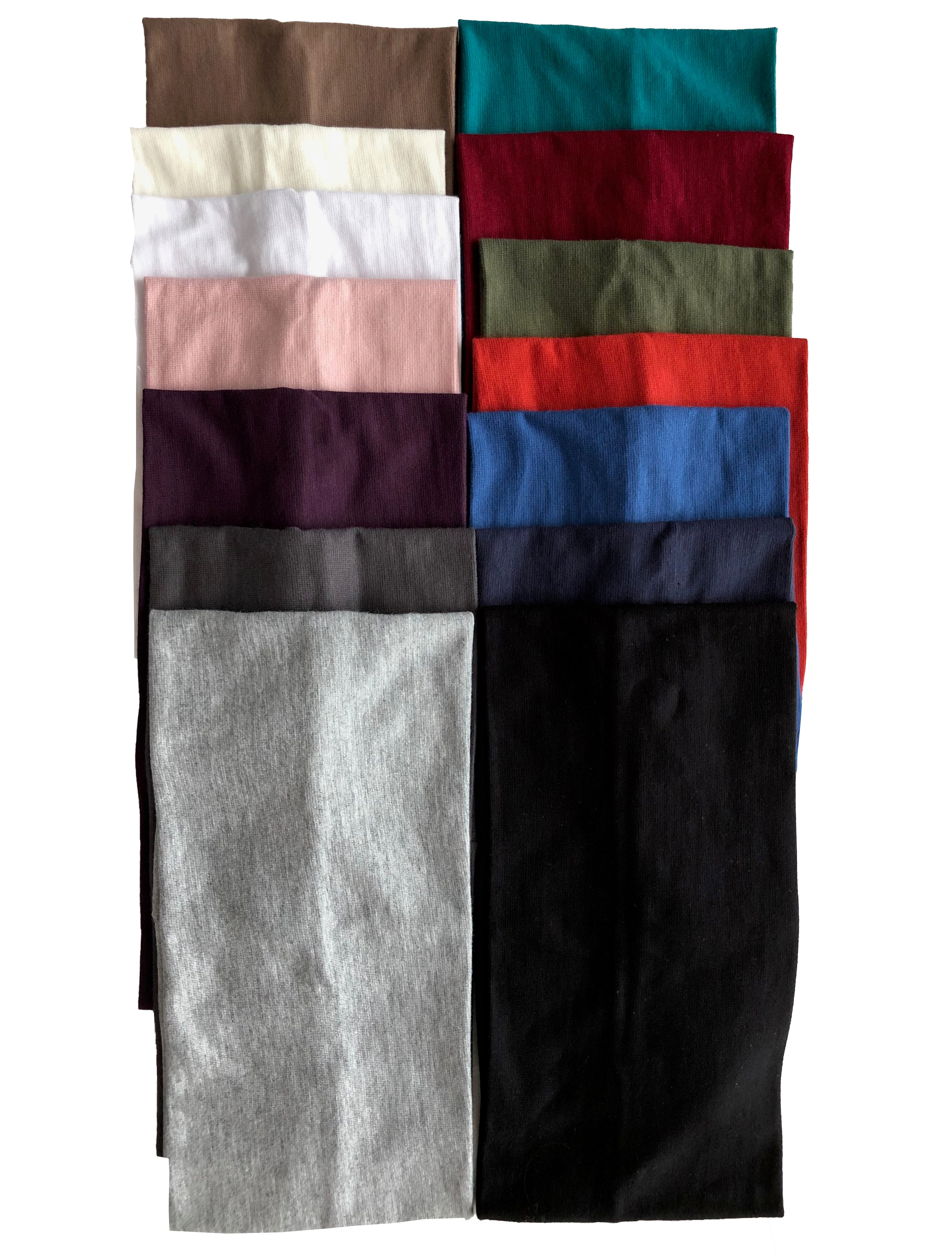 Extra Wide Plain Headband - Set of Two