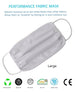 Unisex Washable Reusable 2Ply Antibacterial Cool Down Performance Face Mask-LARGE