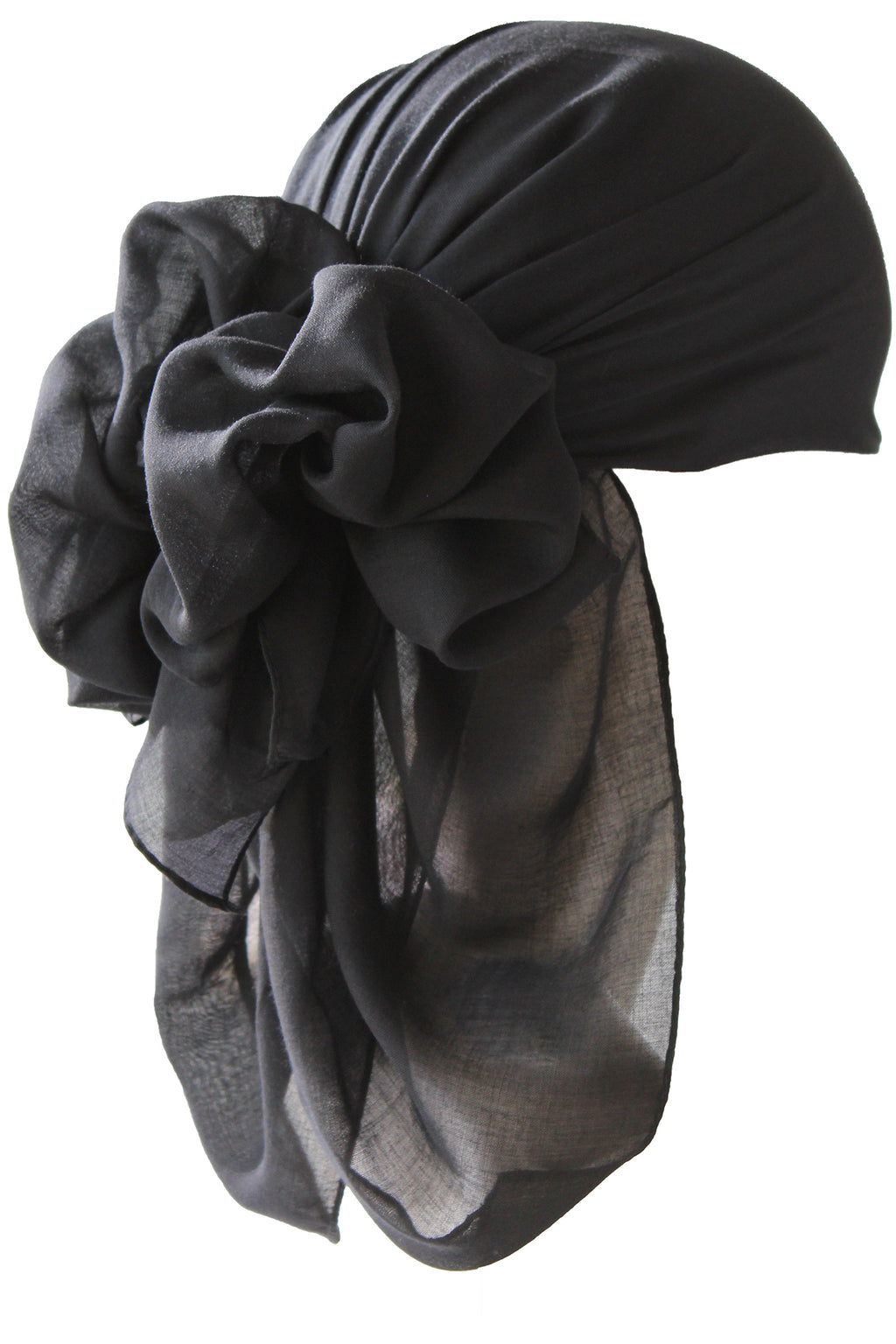Plain Square Headscarf- Black