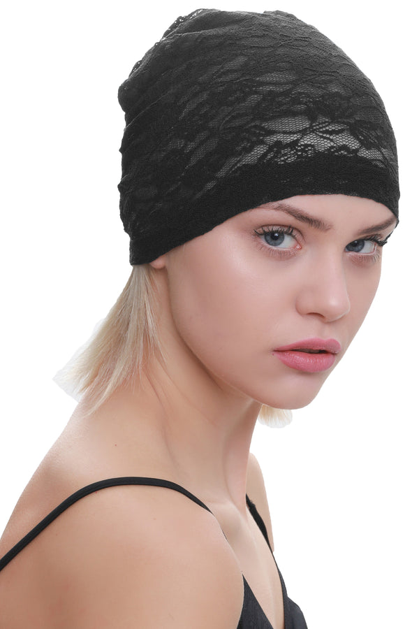 Lace Essential Cap For Hair Loss - Black
