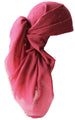 Special Fringed Trim Square Headscarf- T Weeny Deep Pink