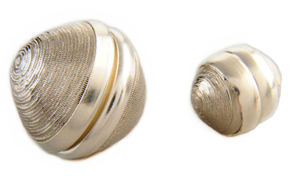 Kuppel-Design-Schal-Magnet (2er-Set) (Kristall - versilbert)