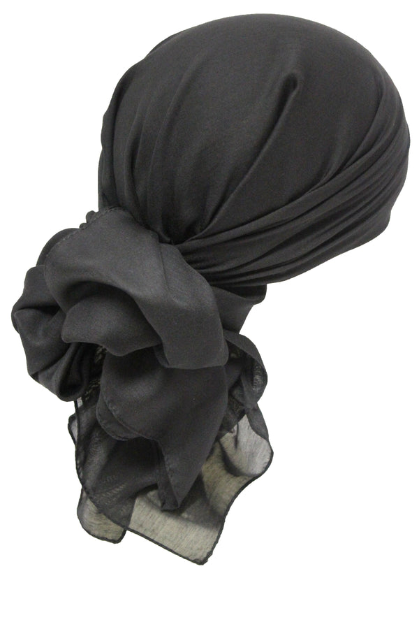 Deresina Everyday square chemo headscarf black