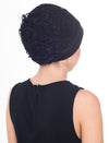 Ruflle Flower Hat - Black (Exclusive)