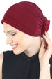 Deresina Padded hat for cancer patients burgundy