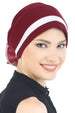 Deresina Padded hat for cancer patients burgundy cream