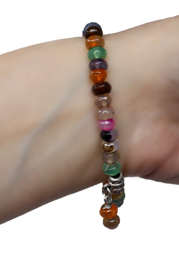Energy Balance Semi Precious Gemstone Bracelet - Colourful Tourmaline