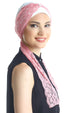 Deresina diamond patterned chemo turban cream pink
