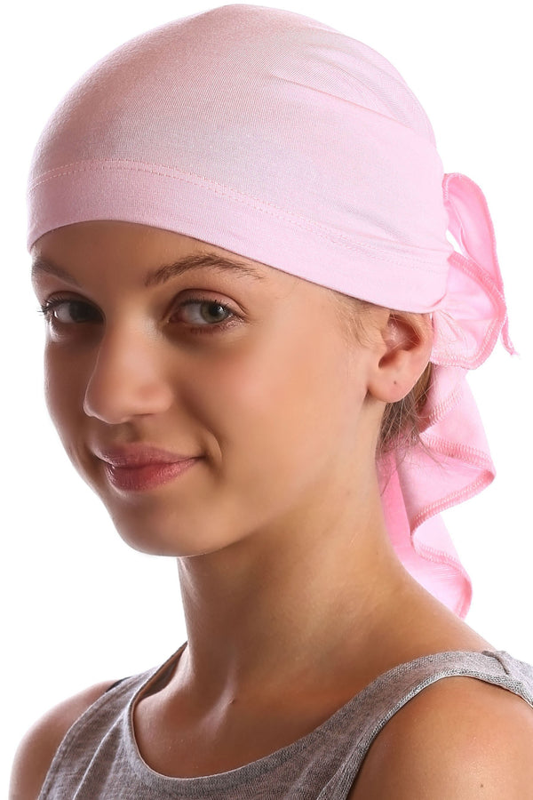 Deresina Teen indoor bandana for hairloss daisy pink