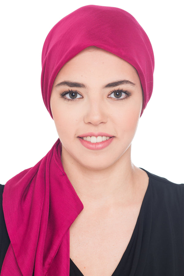 Deresina Ultra Soft Chemo Headscarf Plain Cherry
