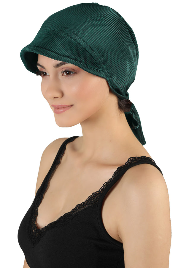 Tie Back Casual Pretty Hat - Jade Green
