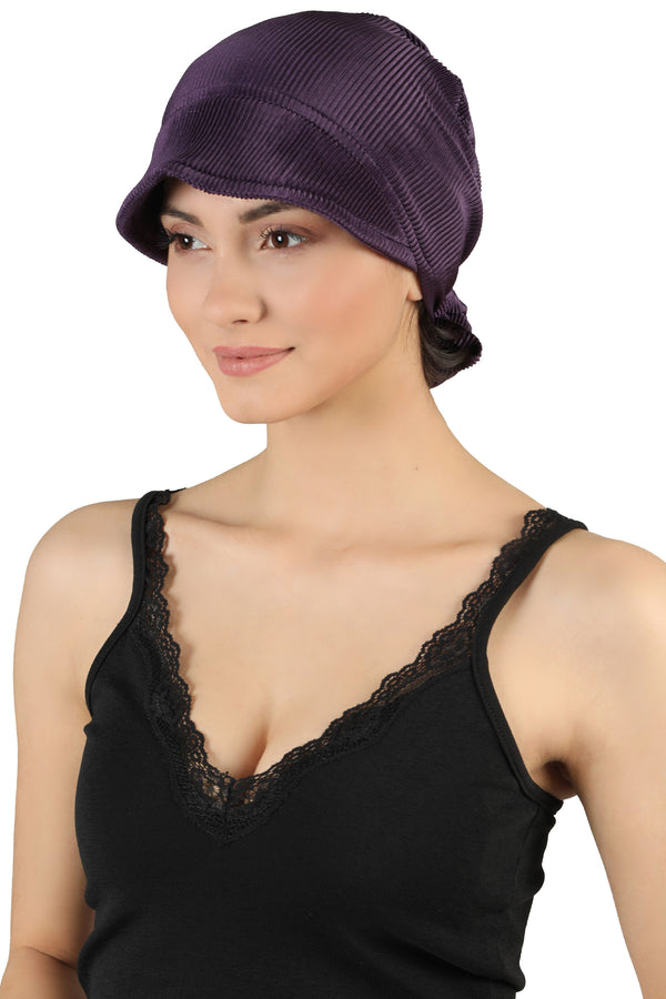 Tie Back Casual Pretty Hat - Mulberry