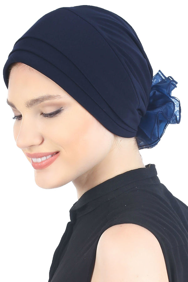 Deresina Padded hat for cancer patients navy