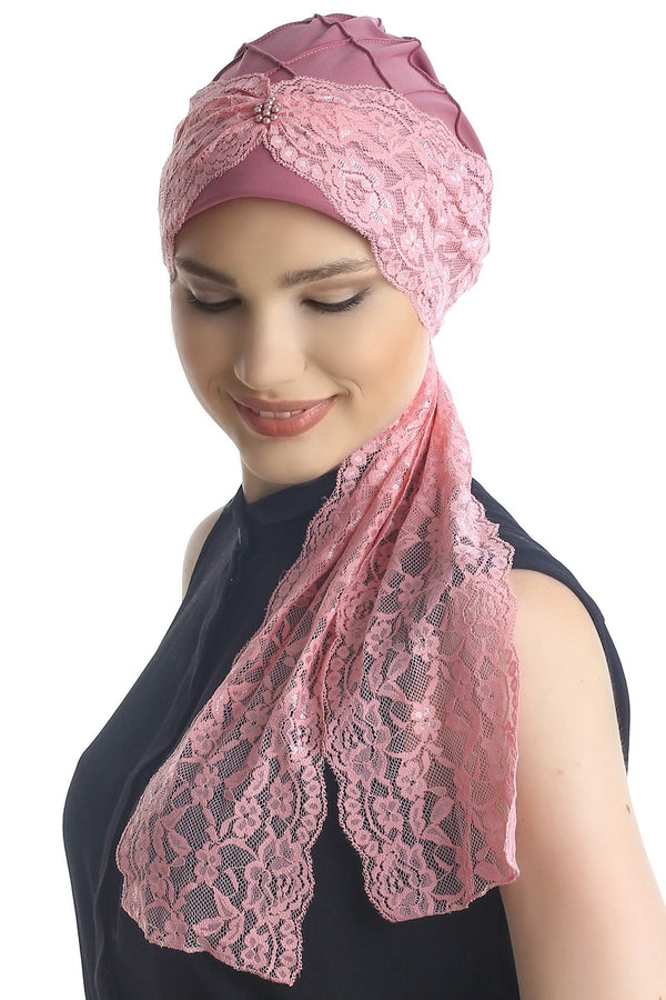 Deresina diamond patterned chemo turban paris pink pink