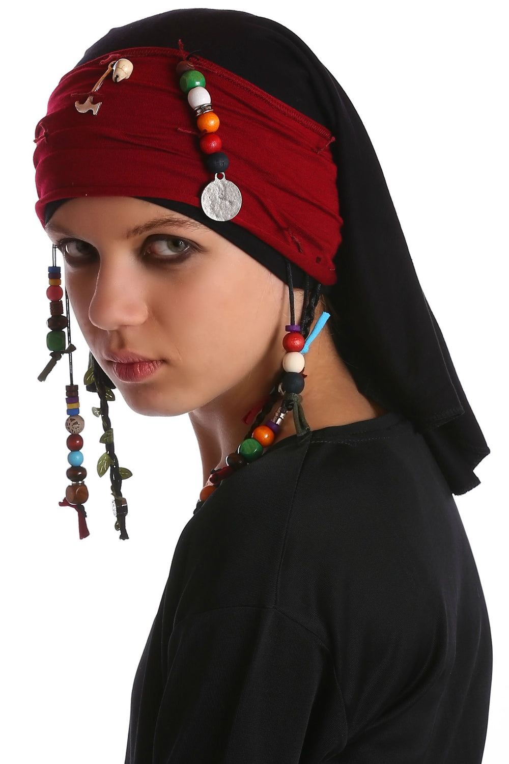 Deresina teen pirate bandana bead embellished