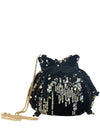 Velvet Sequin Bucked Bag New Design (Black)