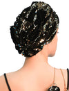 Sequin Velvet Two Way Headwear New Design (Black)